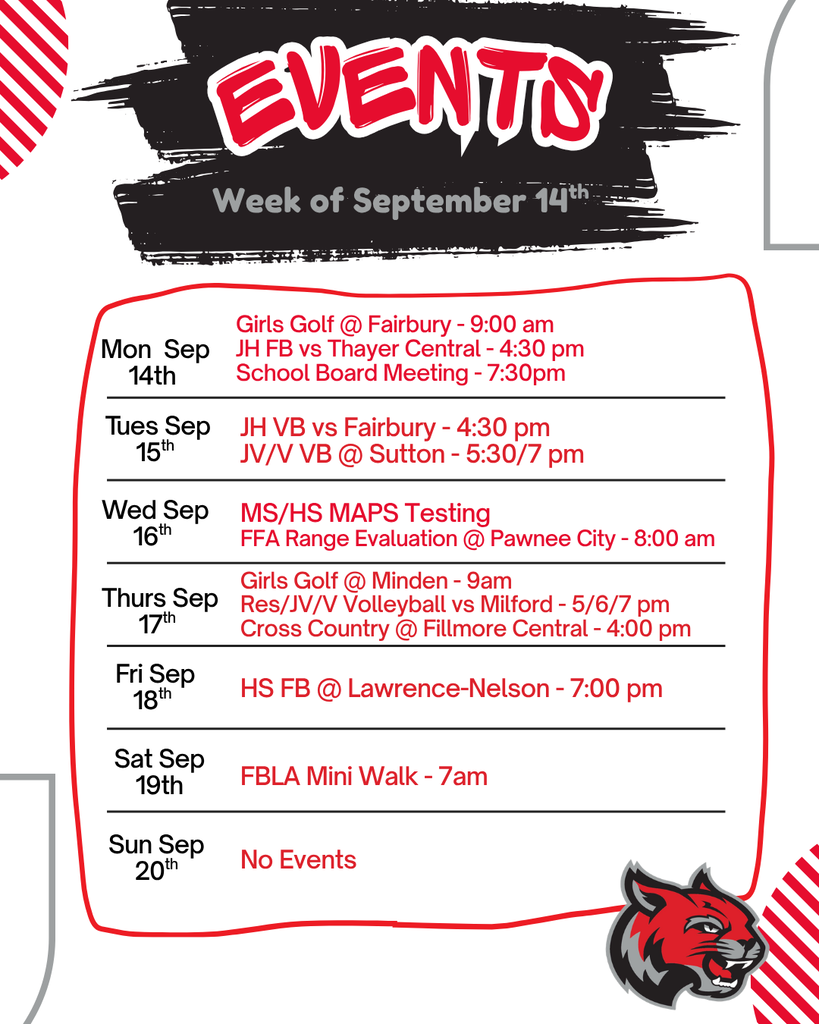 Weekly Events - Sept 14th