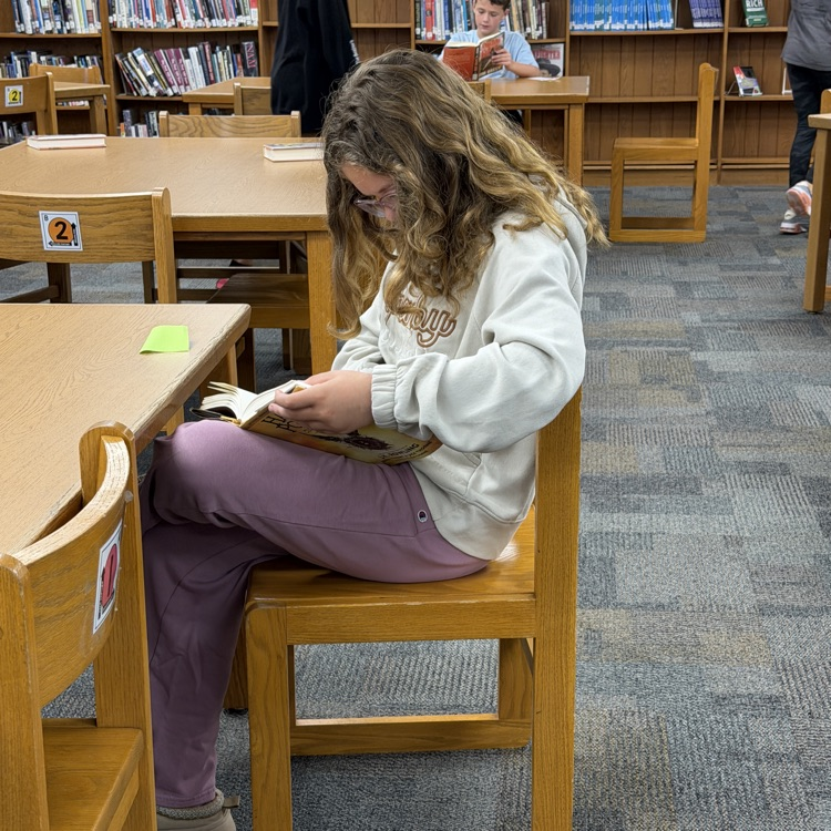 student reading 