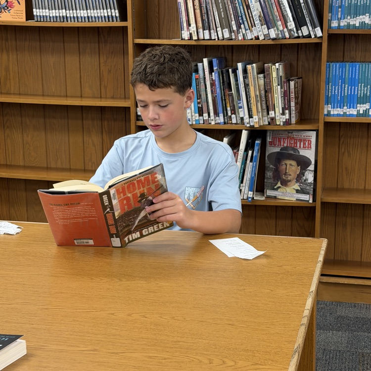student reading 