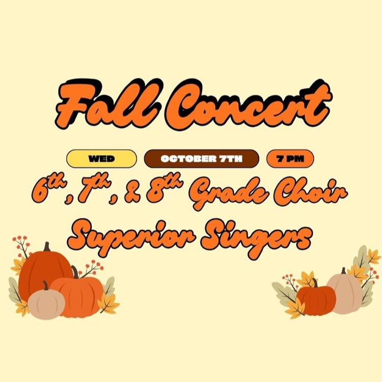 Fall Concert October 7th 7 p.m.