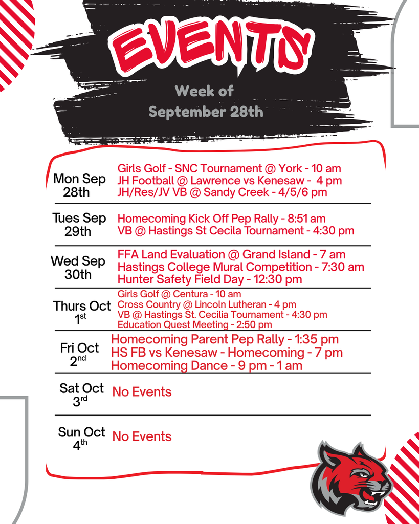 Events - Sept 28 - Oct 2