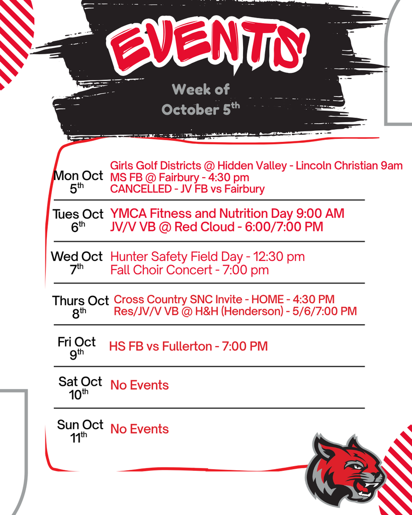 October 5th Weekly Events