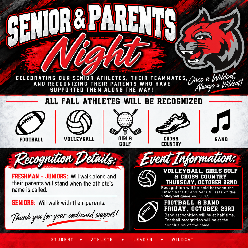 Senior and parents night information