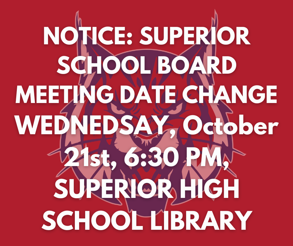 Special School Board Meeting Wednesday, October 21st