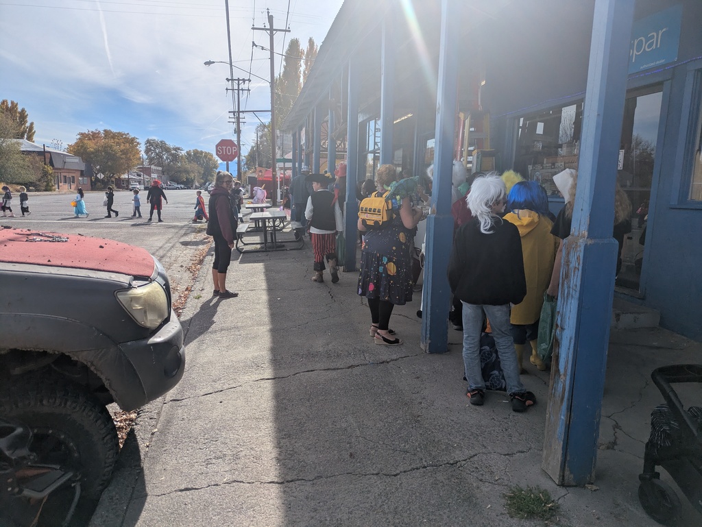 Walking down Main Street