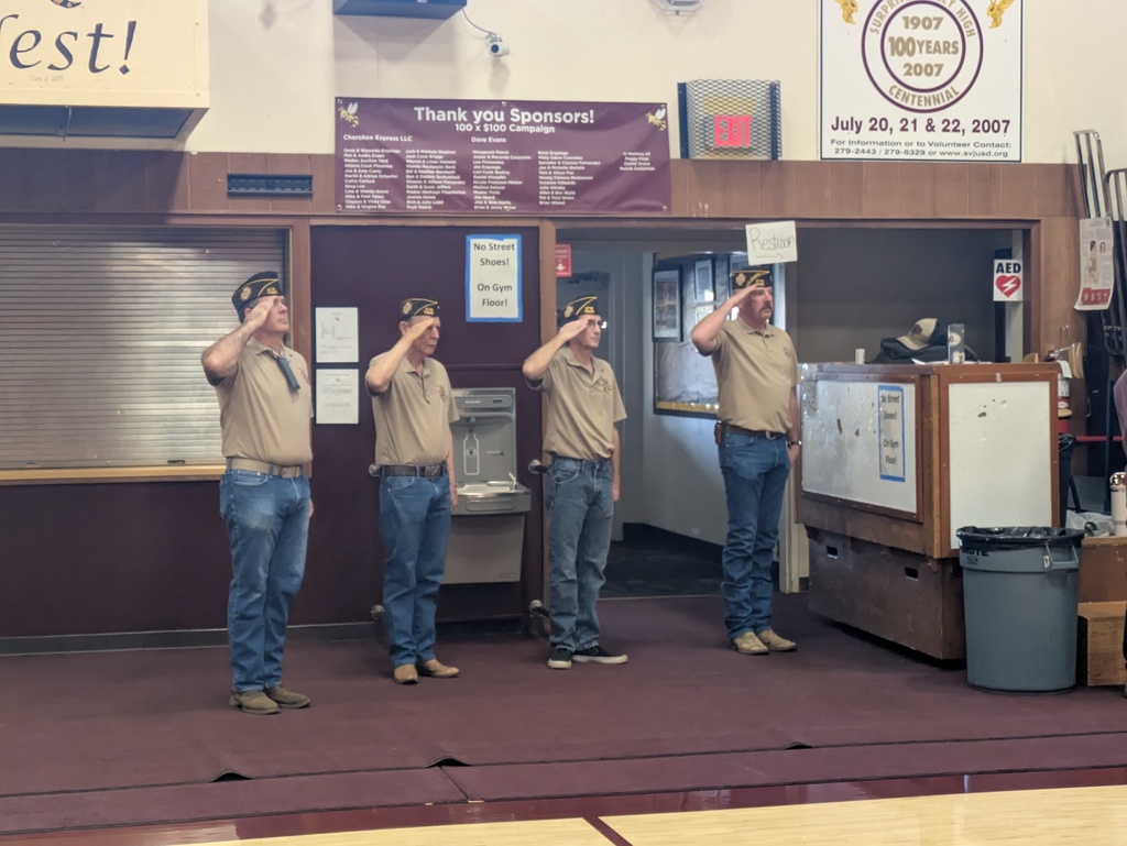 VFW members during the National Anthem