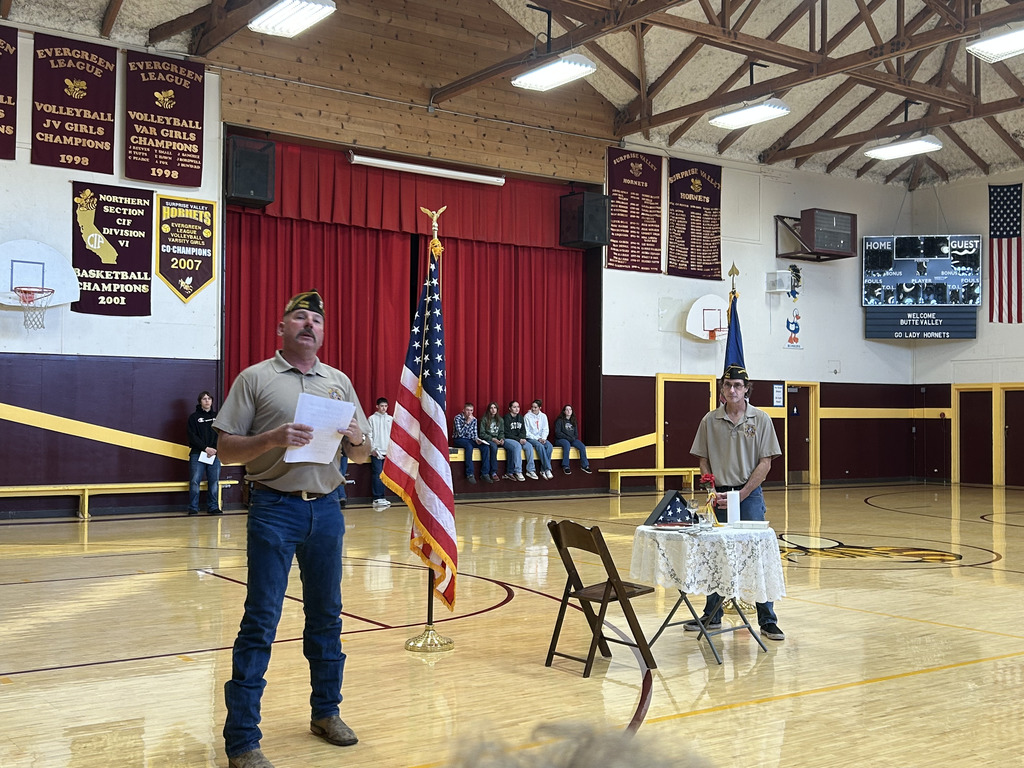 Mat Evans and Steve Oliver explaining the POW/MIA table