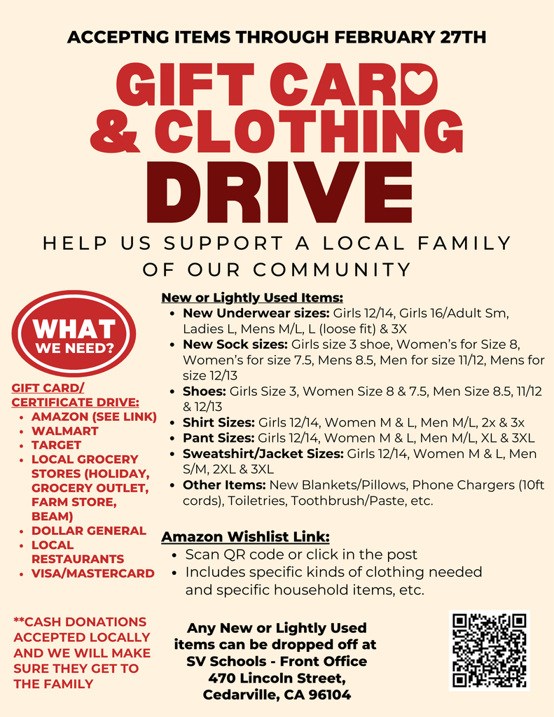 Accepting donations through February 27th.