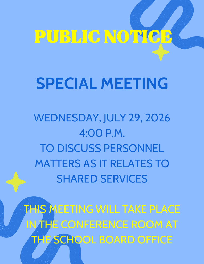 Public Notice: Special Meeting
