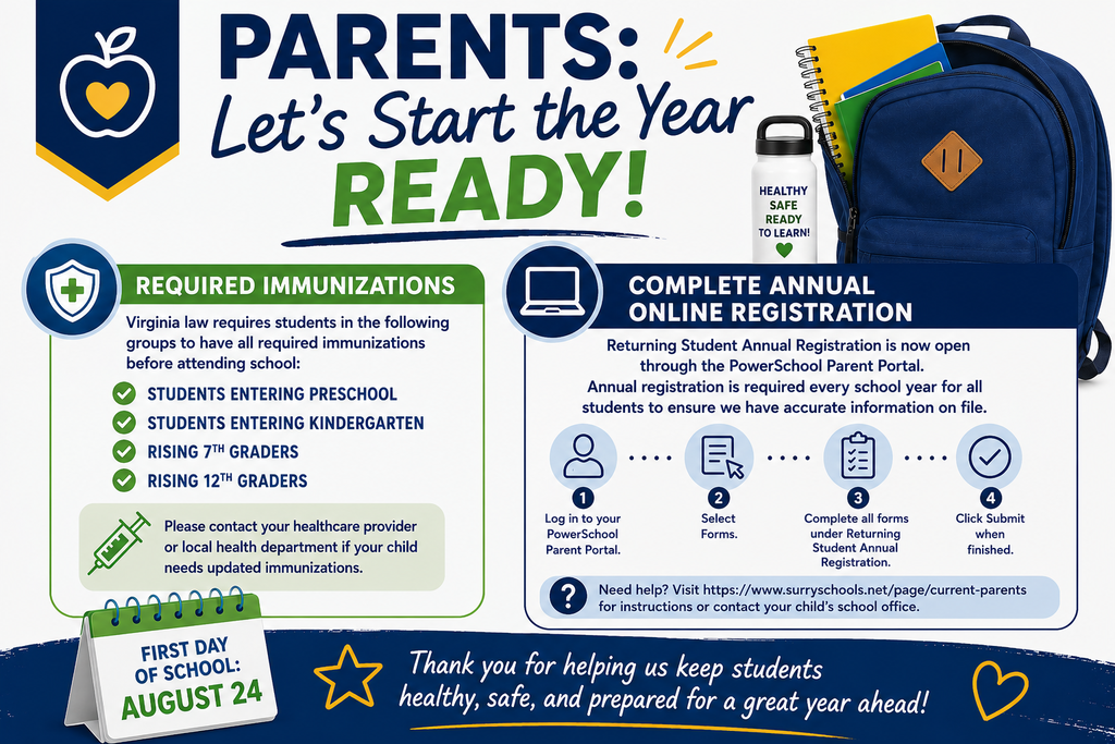Parent Message Let's Start the Year Ready