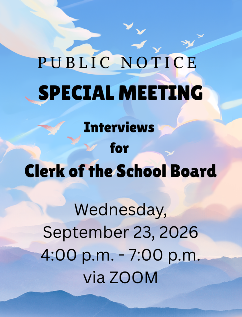 School Board Special Meeting