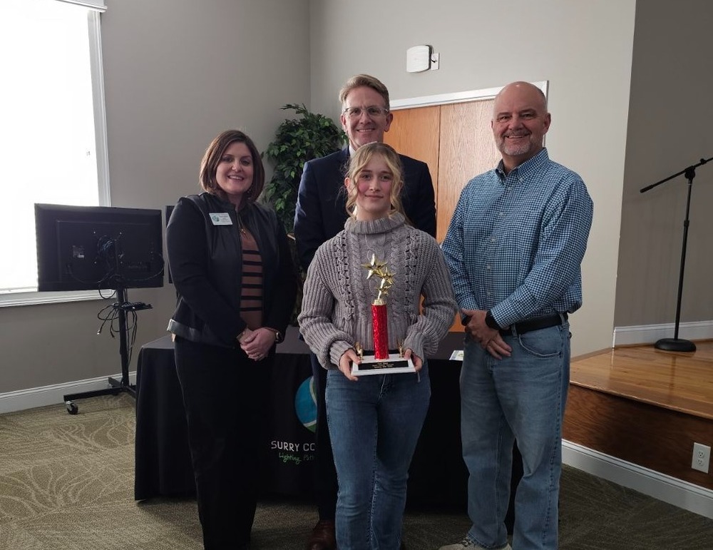 Emma Edwards poses with senior cabinet and BOE member Dale Badgett