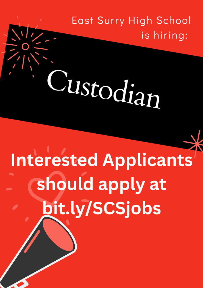 ESHS is now hiring for a Custodial position: