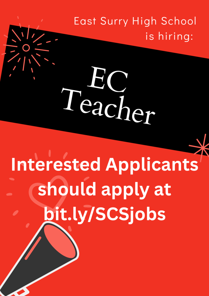 Now Hiring:  EC Teacher!!