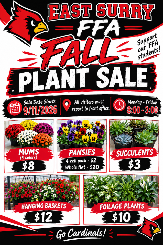 ESHS FFA Fall Plant Sale: Sale starts 9.11.26!!