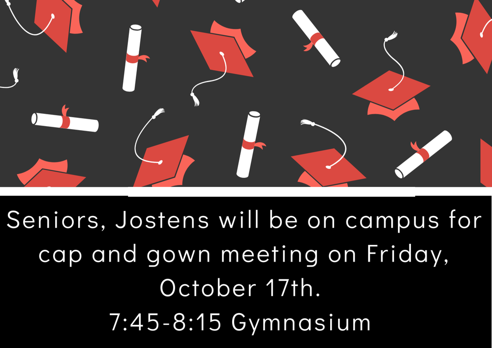 Attention Seniors:  Cap & Gown Meeting 10.17.25