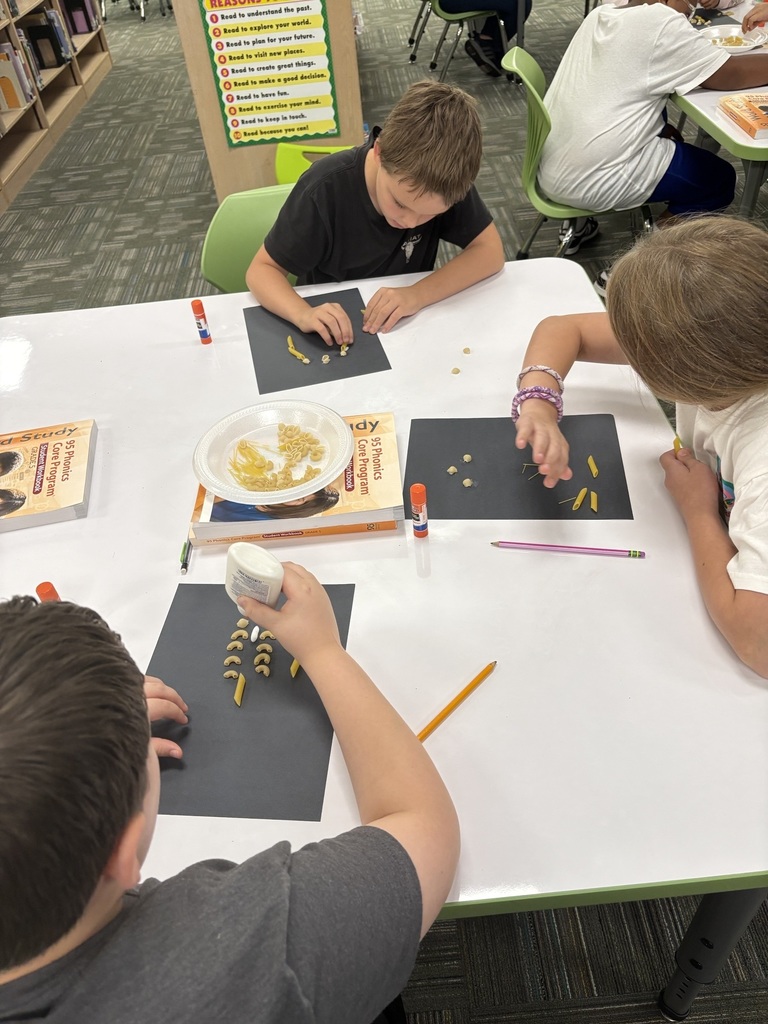 5th graders working on their body systems replicas