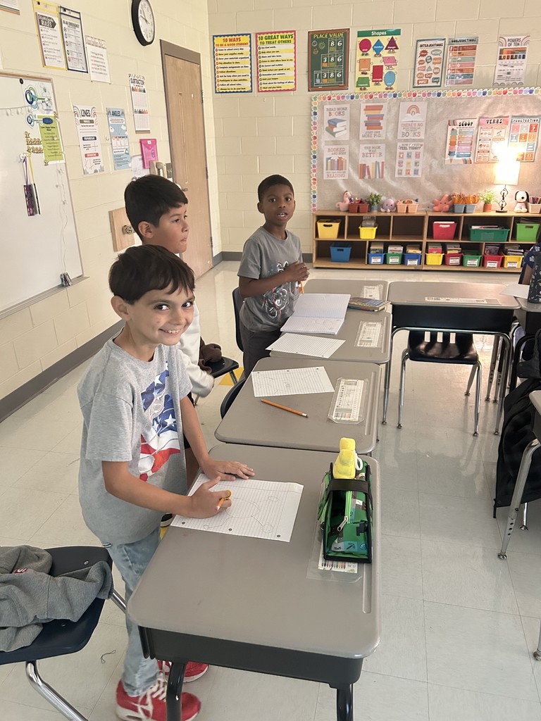 students working on their community projects