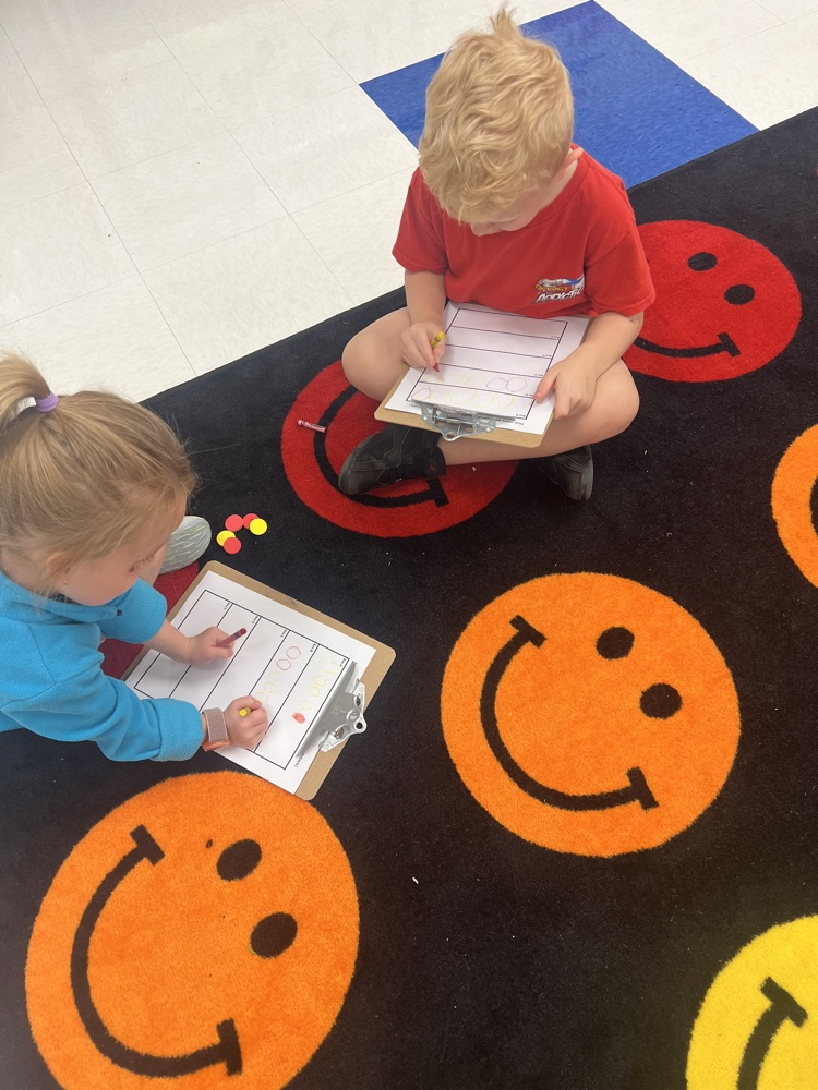 students working on math