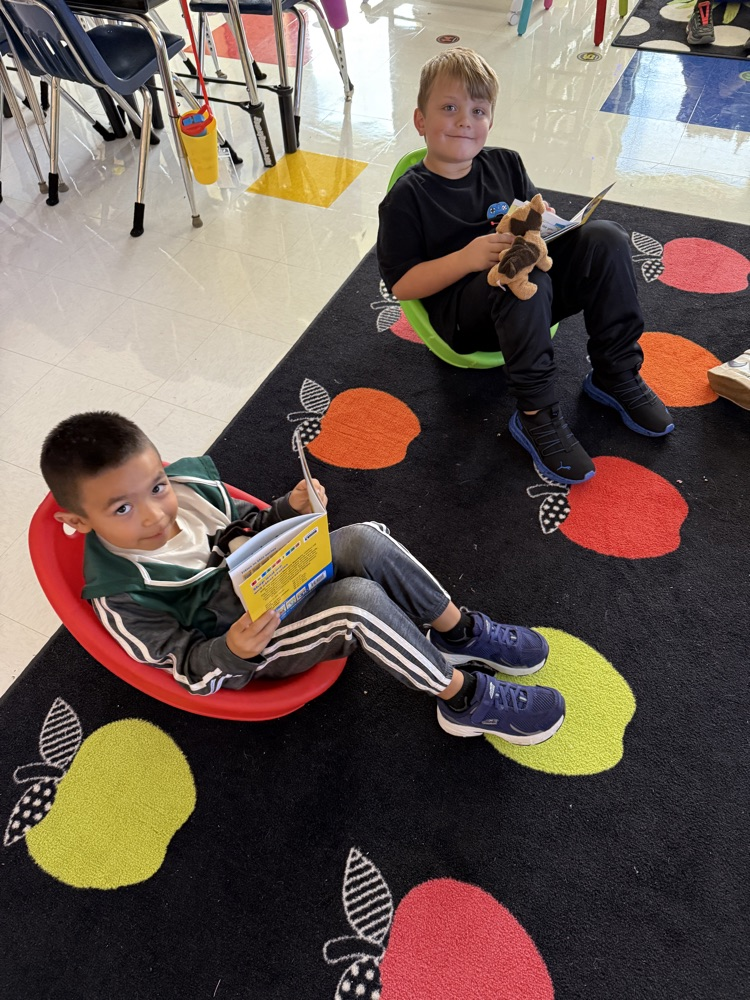 student reading a book