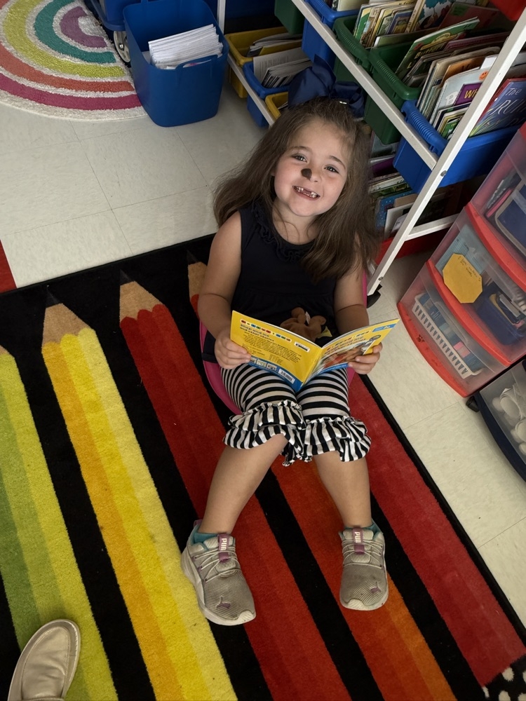 student reading a book