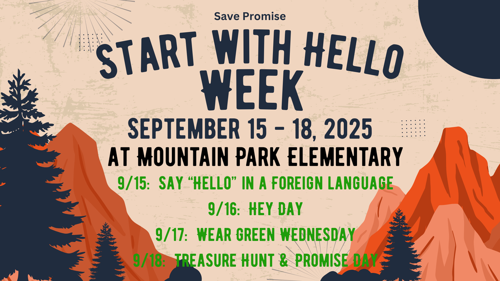 Start with Hello Week 9/15-9/18