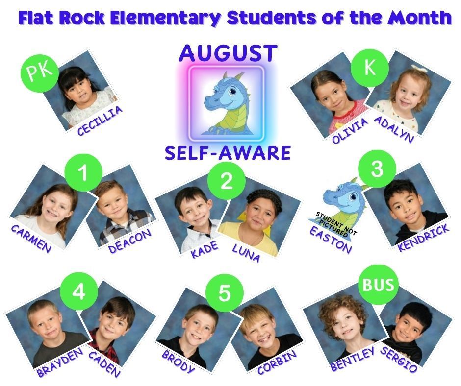 August Students of the Month