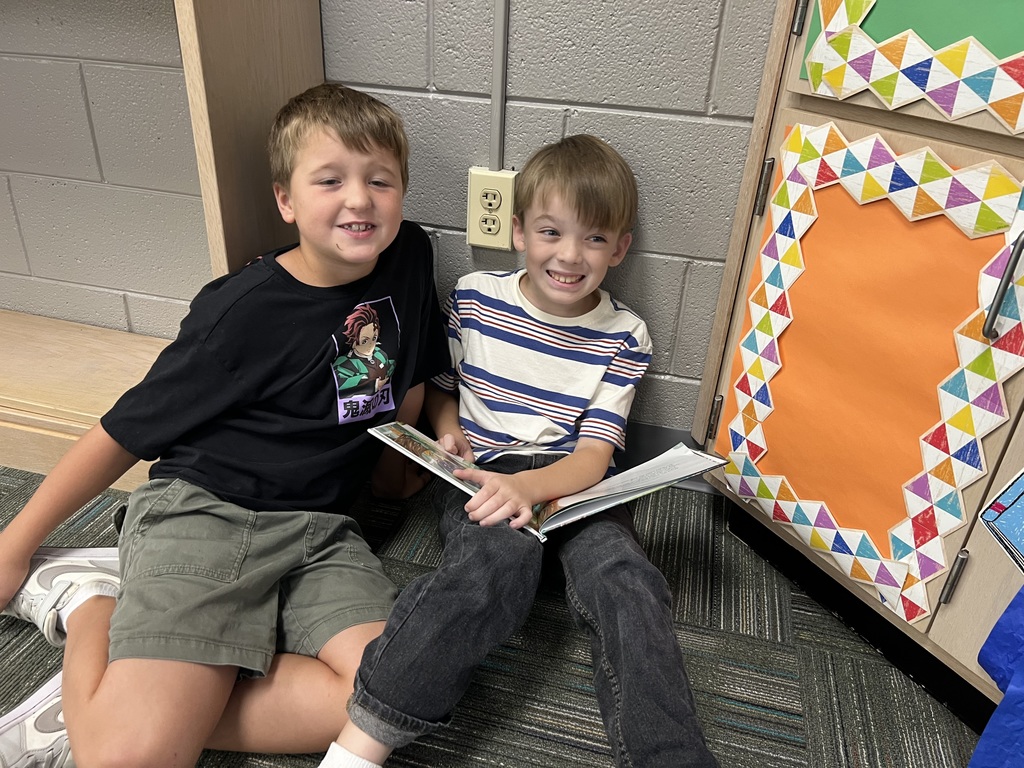 students working together to find characteristics of Fairy Tales. 