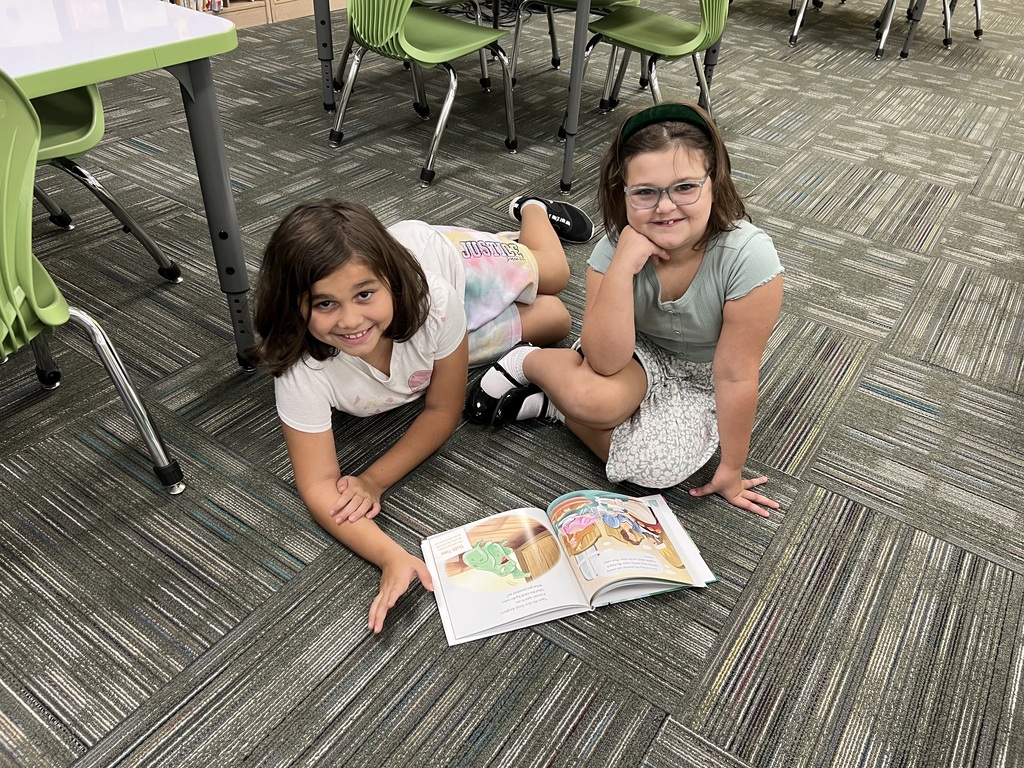students working together to find characteristics of Fairy Tales. 