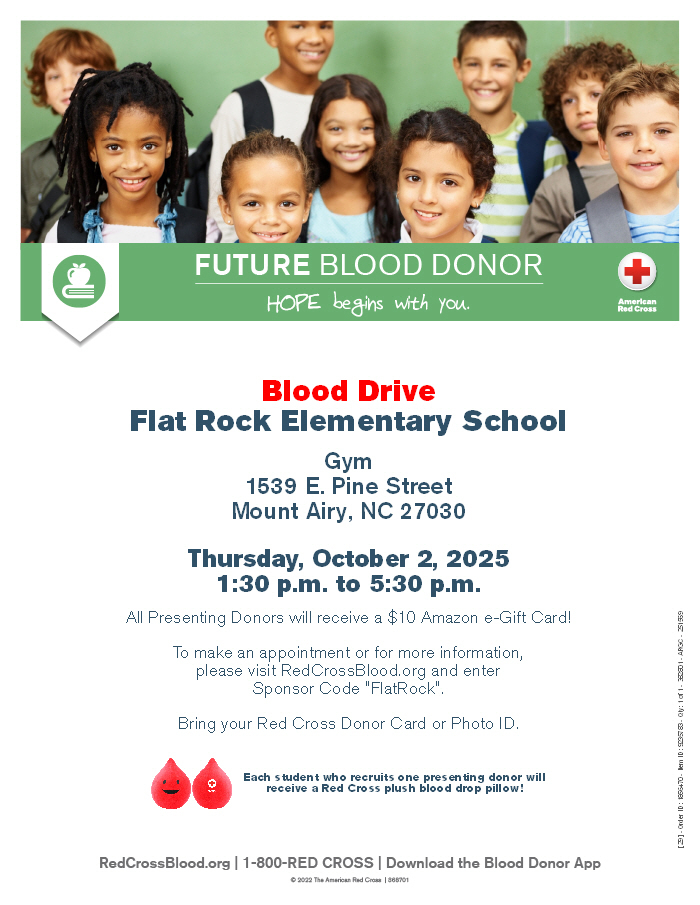 Blood Drive October 2nd, 1:30pm-5:30pm