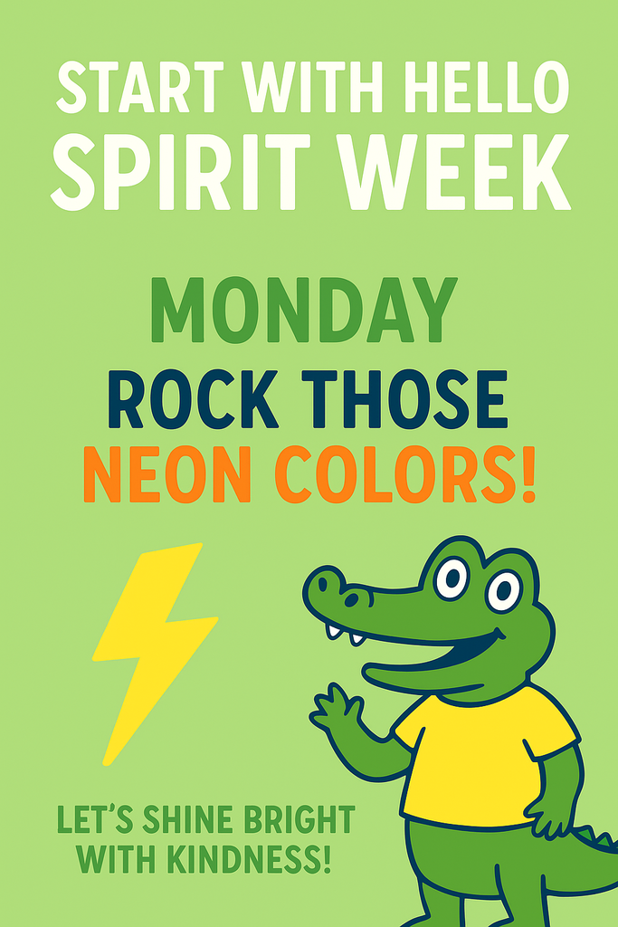 📅 Monday’s Theme: Rock those neon colors! ⚡️ Let’s shine bright with kindness and start the week with positivity and smiles!