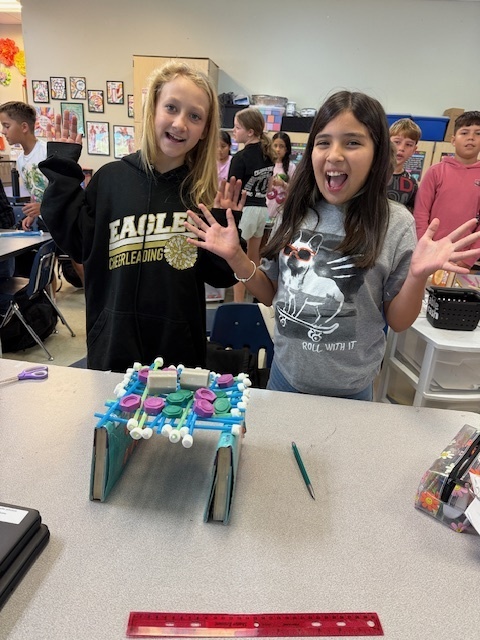 Our fifth graders were up to the challenge of building a bone bridge that would hold 200 grams and span 15-20 centimeters!  