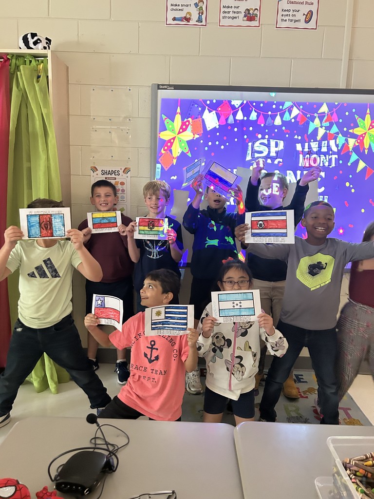 students showing their coloring