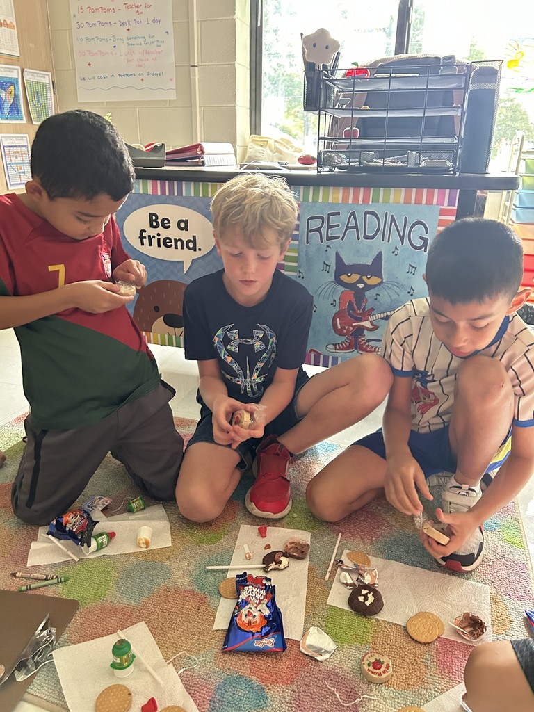 students coloring a flag