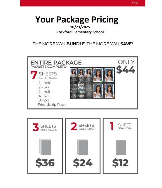 📸 Fall Picture Retakes 📸  A photographer from Strawbridge Studios will be at Rockford Elementary on Thursday, October 23, 2025 for Fall Retake Pictures.
