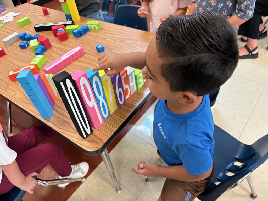 Ms.Overby's class has been working hard on learning numbers and counting.