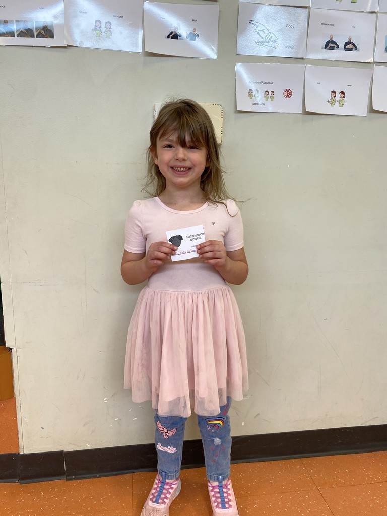 Congratulations to these Kindergarten Gators who have already earned their locomotor license this week in PE class! These students have already mastered all eight locomotor skills with proper form: run, walk, hop, jump, skip, gallop, leap, and side slide