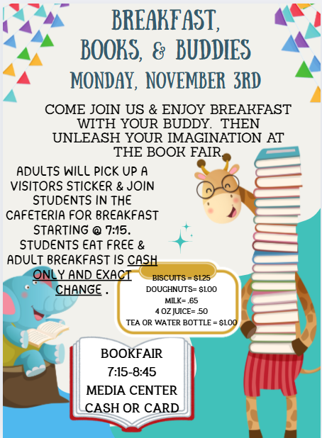 Bookfair the week of November 3rd