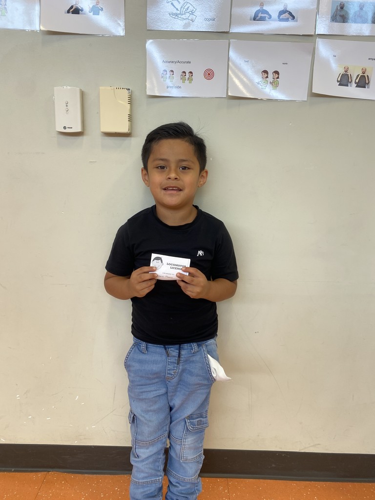 Congratulations to these Kindergarten Gators who have already earned their locomotor license this week in PE class!