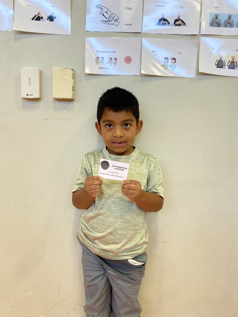 Congratulations to these Kindergarten Gators who have already earned their locomotor license this week in PE class!