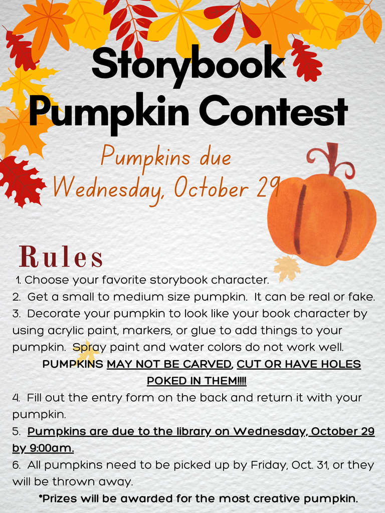 Storybook Pumpkin Contest