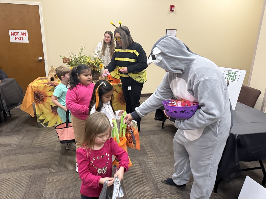 On Tuesday, our Kindergarten students went on their annual trick-or-treating trip to the Surry County Service Center