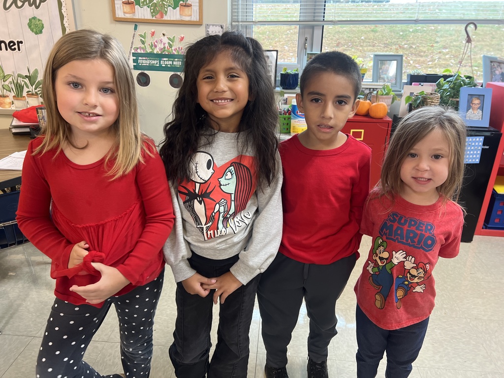 Students wore red on Monday to kick off Red Ribbon Week! 