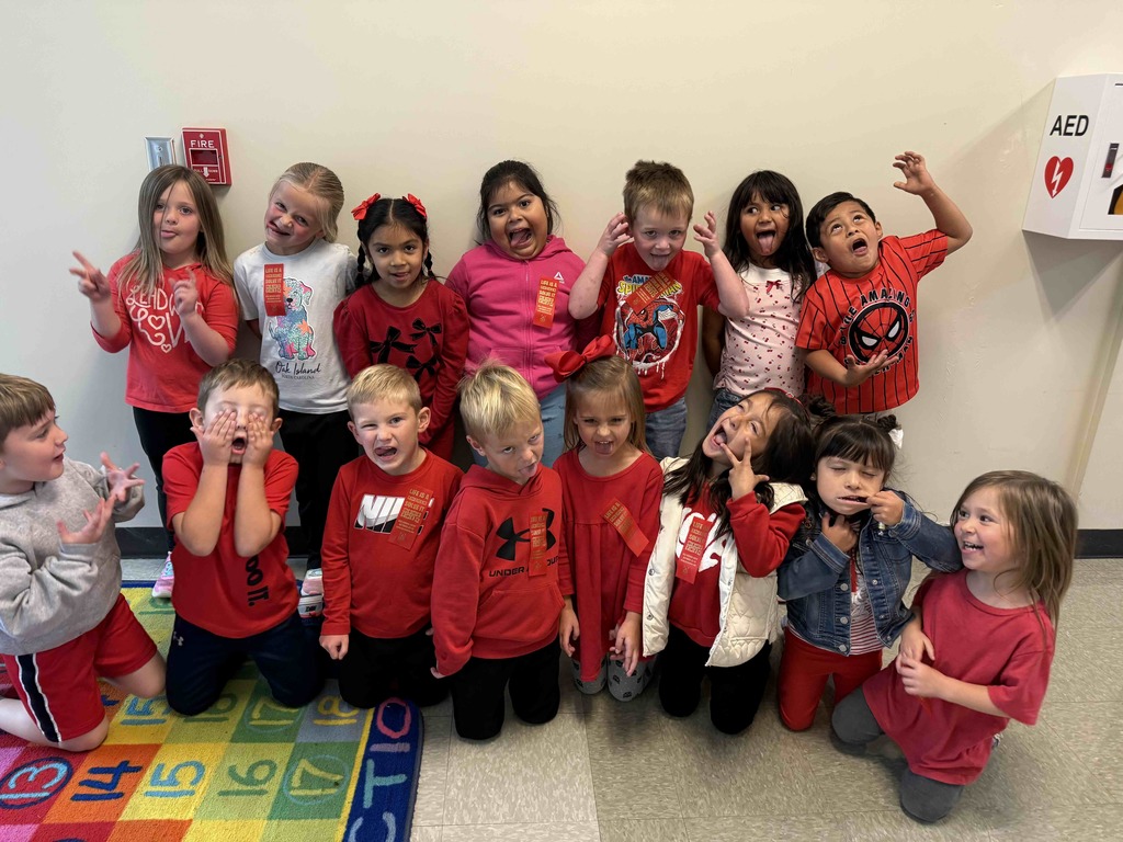 Students wore red on Monday to kick off Red Ribbon Week! 