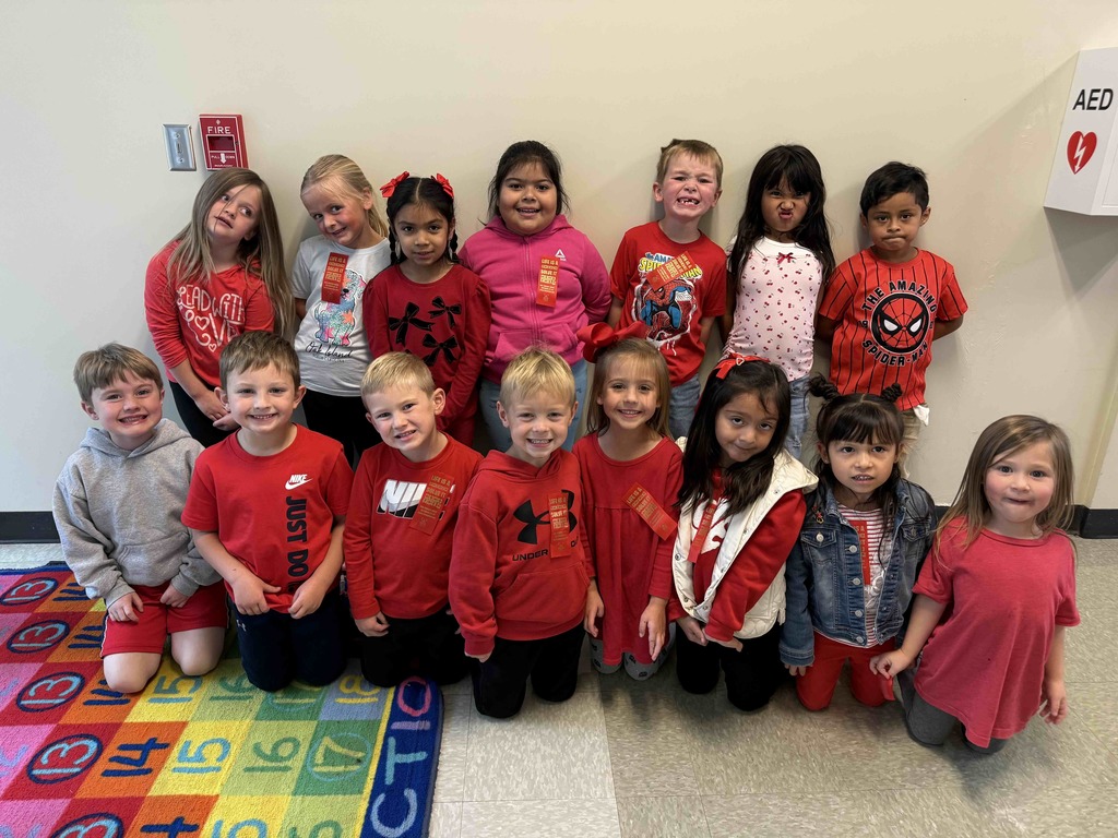 Students wore red on Monday to kick off Red Ribbon Week! 