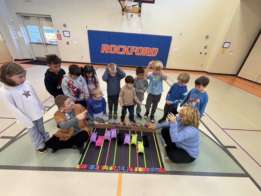 Students who sold two boxes of our chocolate candy bars had an exciting time  participating in the Pig Races!
