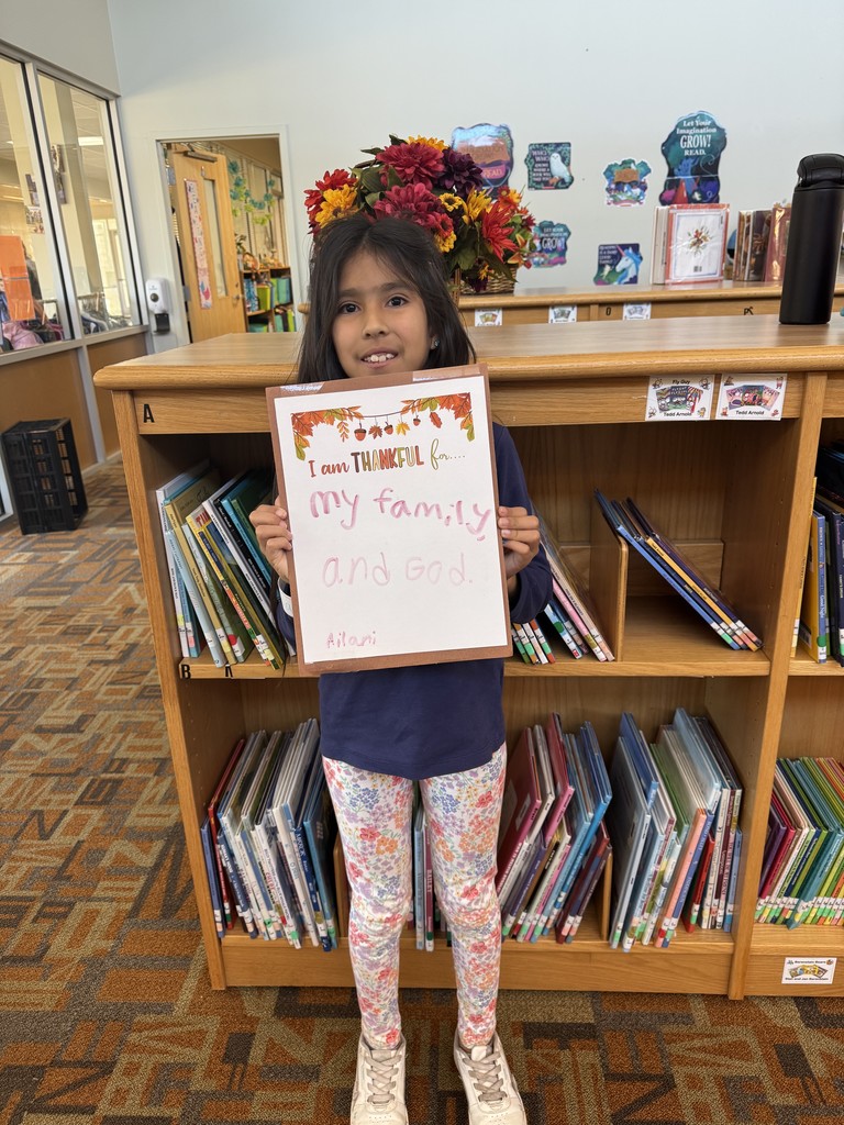 Today our students and staff shared what they are thankful for. It was a wonderful reminder of the kindness, gratitude, and joy that fill our school each day.