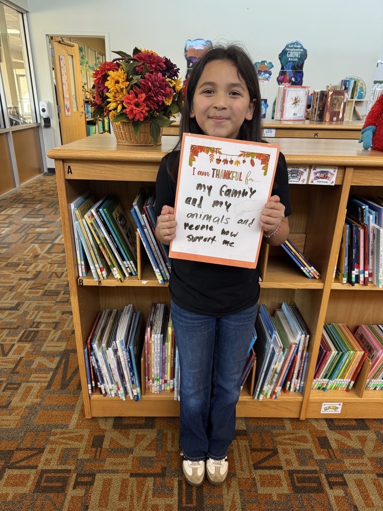 Today our students and staff shared what they are thankful for. It was a wonderful reminder of the kindness, gratitude, and joy that fill our school each day.