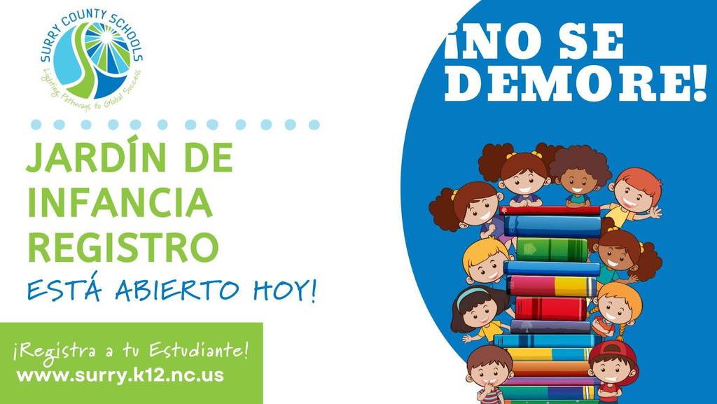 Kindergarten Registration sign spanish