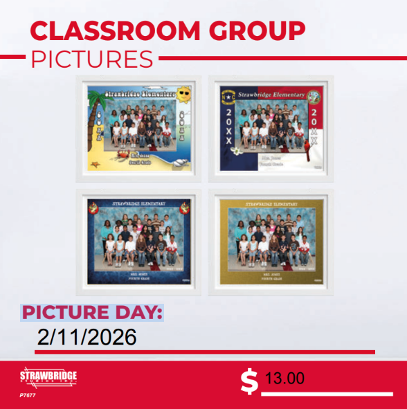 📸 Classroom Picture Day 📸 Classroom photos are coming up soon! ENVELOPES WILL BE SENT HOME BEFORE PICTURE DAY. 📅 February 11, 2026 🏫 Rockford Elementary School 📸 Group Class Photos Payment Options: 📝 Checks: Make payable to Strawbridge Studios 💲Cost: $13.00 (exact payment only — no change can be made) 💻 Order Online: 👉 Online: Visit www.strawbridge.net 👉 Click “Order Pictures 👉 Enter code FM477809 📲 Unable to scan the QR code? No problem—just use the website and code above